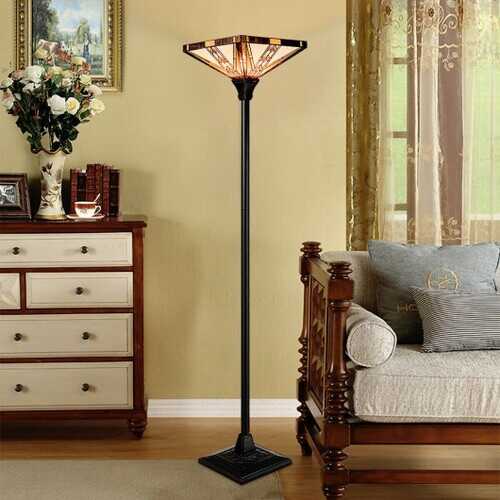 Tiffany-Style 1-Light Floor Lamp w/ 14