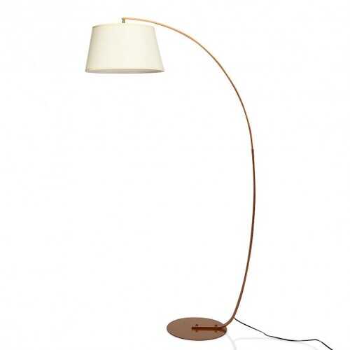 Arc Sturdy Base Modern Floor Lamp with Hanging Lampshade