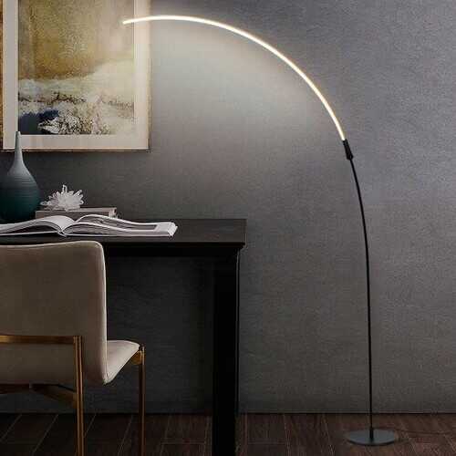 LED Arc Floor Lamp with 3 Brightness Levels-Black