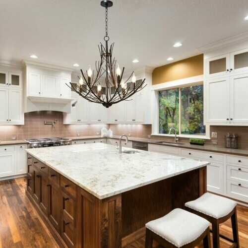 6-Light Vintage Branch Chandelier Copper Ceiling Lamp