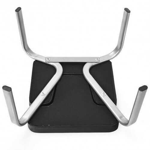 Yoga Iron Headstand Bench w/ PVC Pads for Family Gym-Black