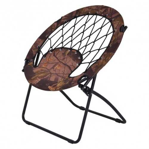 Outdoor Camping Folding Round Bungee Chair-Army Uniform