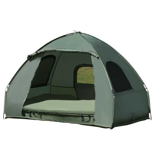 2-Person Compact Portable Pop-Up Tent Air Mattress and Sleeping Bag