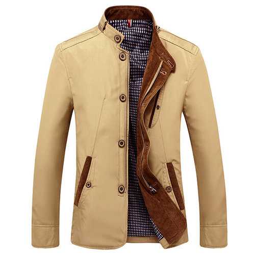 Mens Personality Zip Collar Collar Jacket