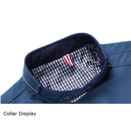 Mens Personality Zip Collar Collar Jacket