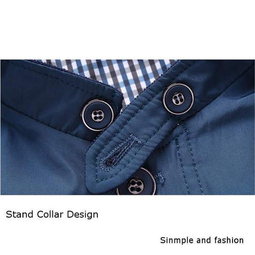 Mens Personality Zip Collar Collar Jacket
