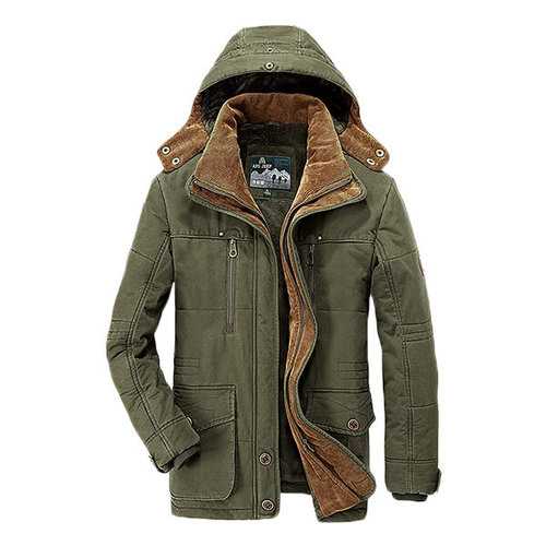 Thicken Multi Pockets Hooded Jackets