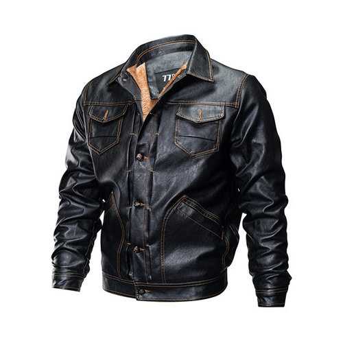 Casual Thicken Moto Leather Jacket