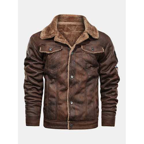 Faux Fur Leathers Suedes Thickened Coats