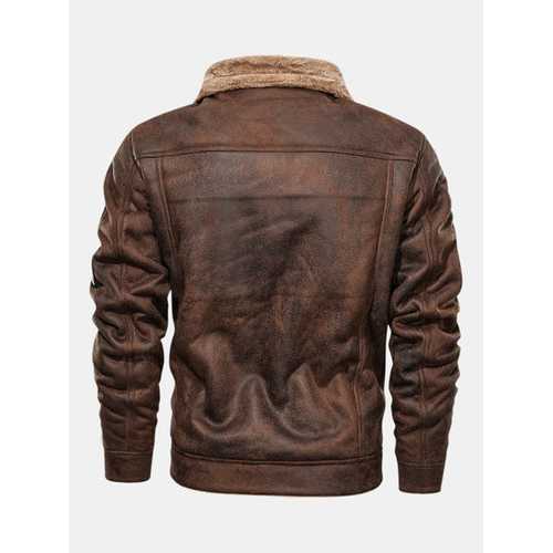Faux Fur Leathers Suedes Thickened Coats