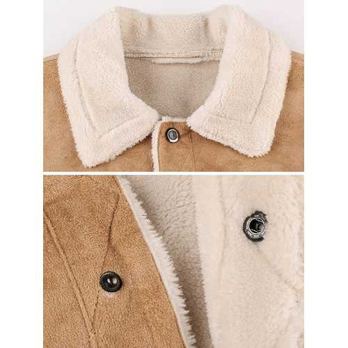 Faux Fur Leathers Suedes Thickened Coats