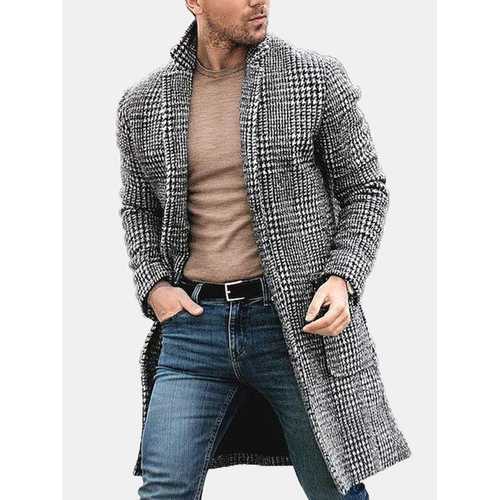 Mens Warm Single Breasted Coat