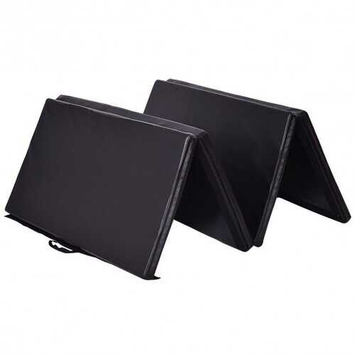 4'x8'x2" Folding Panel Gym Fitness Gymnastics Mat-Black