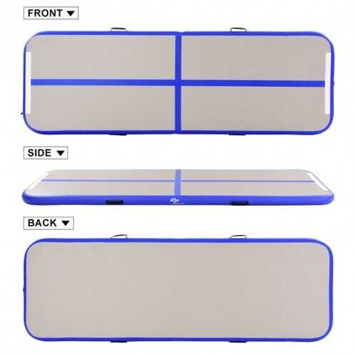 Air Track Inflatable Gymnastics Tumbling Floor Mats with Pump-Blue