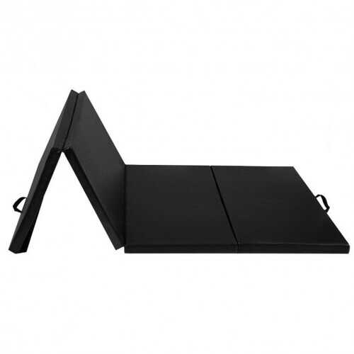 4'x10'x2" Thick Folding Panel Gymnastics Mat-Black