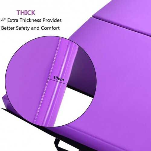 6' x 3.2' Portable Thick Gymnastics Mat with Two Folding Panel