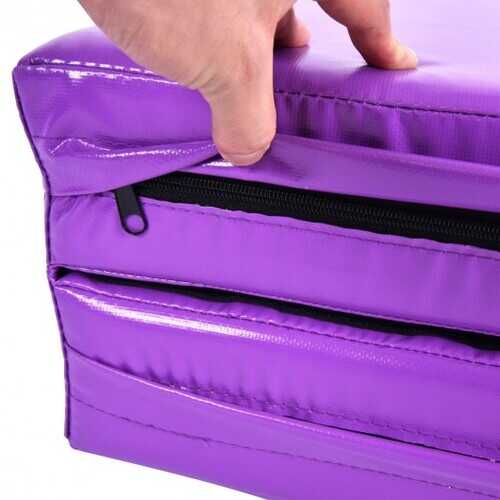 6' x 3.2' Portable Thick Gymnastics Mat with Two Folding Panel