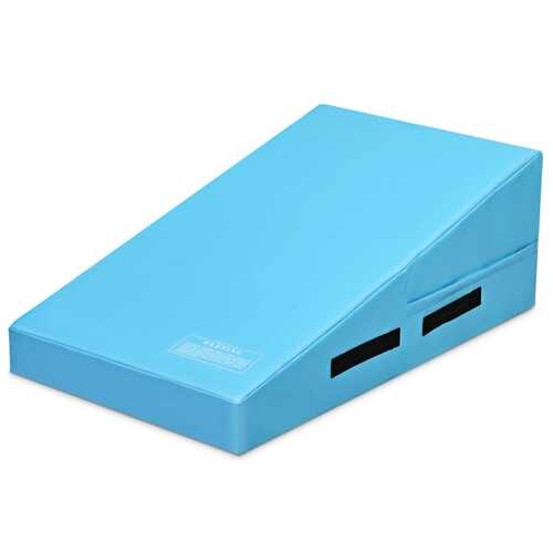 Incline Gymnastics Mat Wedge Ramp Gym Tumbling Exercise Mat-Blue