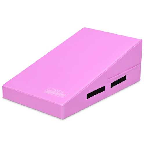 Incline Gymnastics Mat Wedge Ramp Gym Tumbling Exercise Mat-Pink