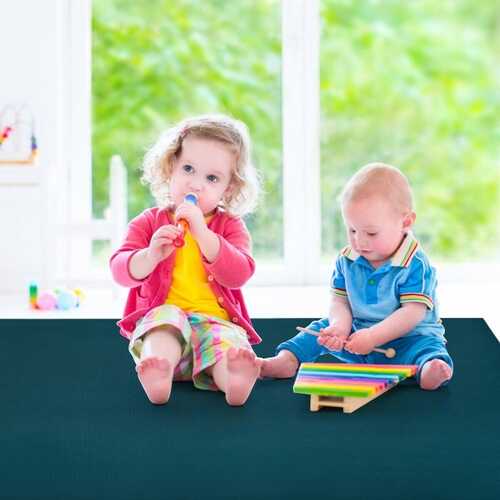 7' x 5' x 8 mm Thick Workout Yoga Mat-Navy