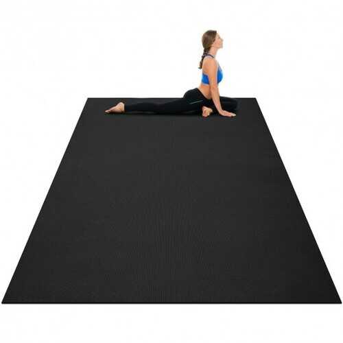 7' x 5' x 8 mm Thick Workout Yoga Mat-Black