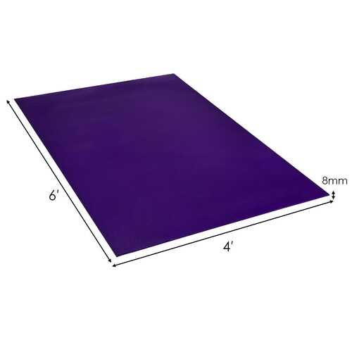 Large Yoga Mat 6' x 4' x 8 mm Thick Workout Mats-Purple