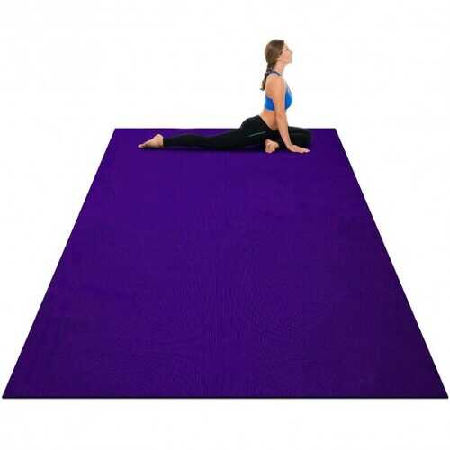 Large Yoga Mat 6' x 4' x 8 mm Thick Workout Mats-Black