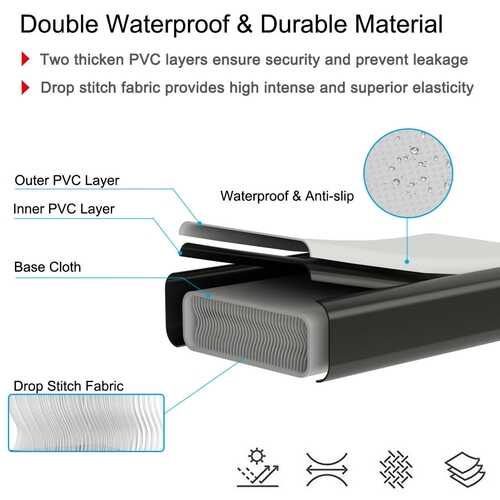 13 Feet Air Track Inflatable Gymnastics Tumbling Mat with Pump -Black