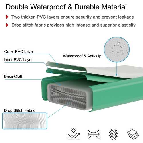 13 Feet Air Track Inflatable Gymnastics Tumbling Mat with Pump -Green